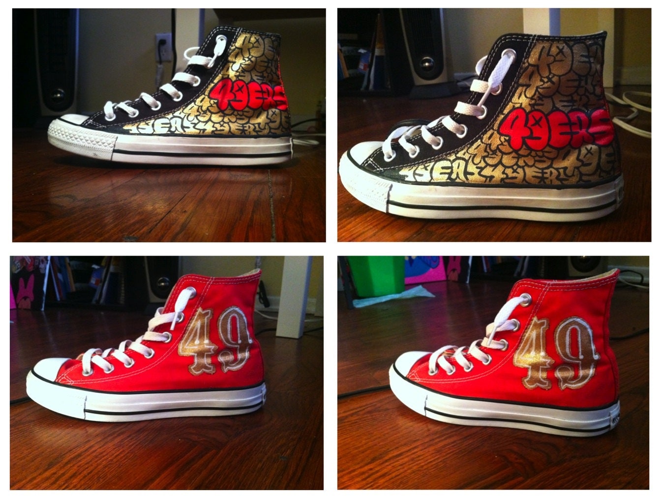 San Fran 49ers Shoes Handpainted Custom Women Shoes San Francisco