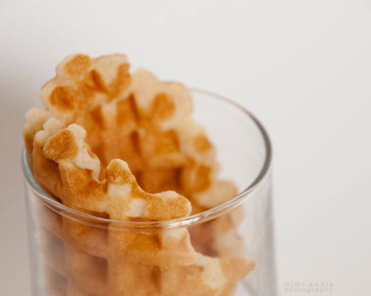 Waffle Cup Photograph, Fine Art  Print, 8x10, Food Photography, Kitchen Decor, Whimsical Still Life