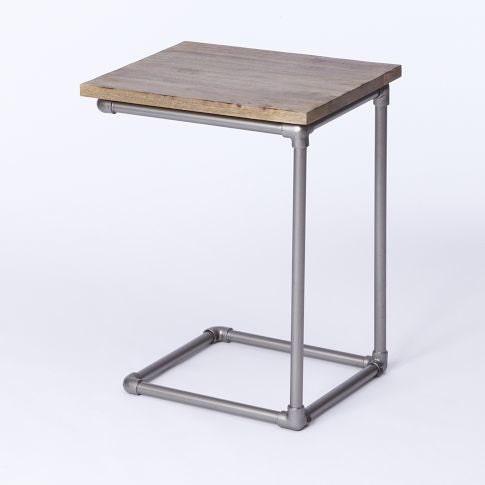 Handmade Wood and Pipe Side Table/ Laptop Table