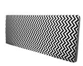 Black and White Chevron Headboard, Hand Made Fabric Headboard, Chevron Pattern, Queen Headboard, Home Decor, Ready to Ship