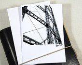 CARD 7x5 inches, folded, blank inside, with envelope, industrial GAS HOLDER, abstract architecture, any occasion mini art print