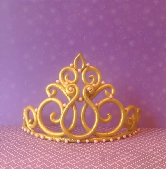 Tiara Cake Topper. Gold Crown Cake Topper, Vintage Crown, Small Gold Wedding Cake Top, Princess