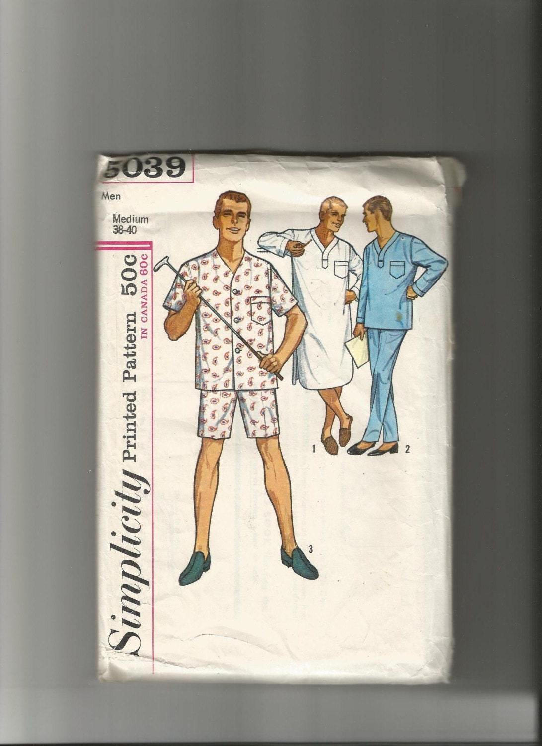 Kwik Sew Mens Pajama Pants Shorts Pattern - Dog Rope Large