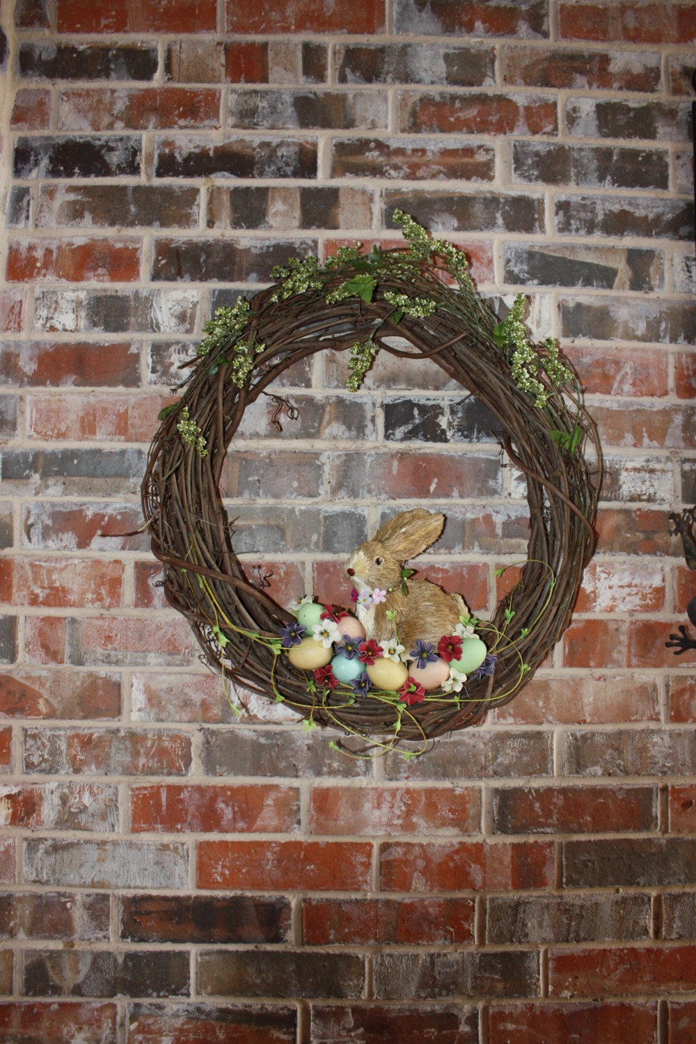 Beautiful handmade Easter Wreath with bunny
