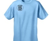 Mens Tshirt Funny T shirt Blue Tee Unisex Minimalist Clothing Spring Fashion, Fun Sized