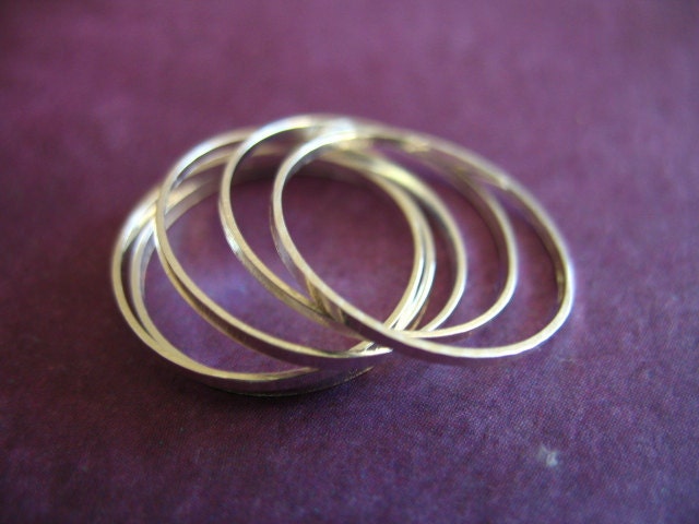 Siver Stack Ring Knuckle Ring Midi Ring Stacking Skinny Rings -  5 rings - Bridesmaid Gift, Simple Minimal Jewelry - sr4