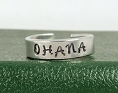 Ohana - Affirmations - Aluminum Hand Stamped Ring