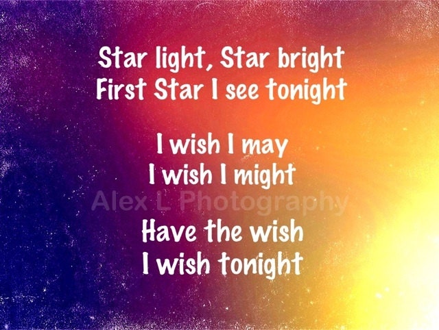 Kids Wall Art - Yellow purple red wall art prints kids quotes photography - 8x10 photography - star light, star bright