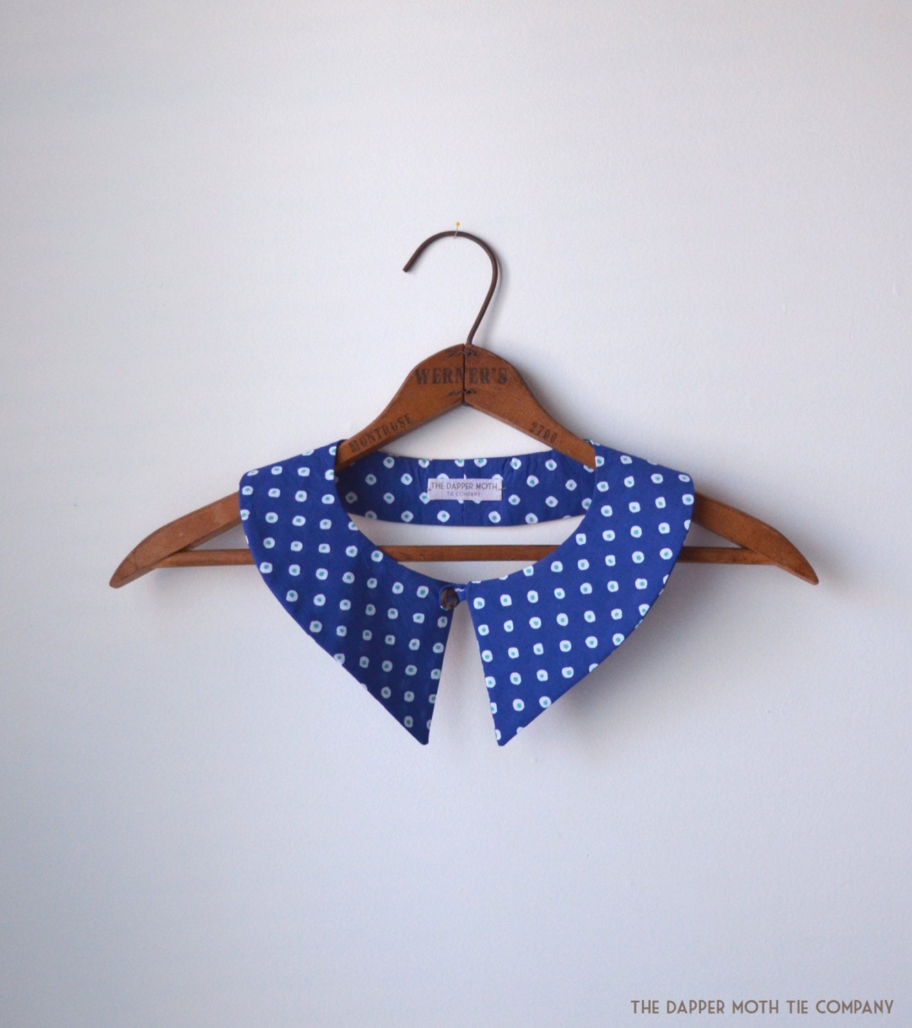 The Wednesday- a detachable pointed end collar, made to order in any pattern