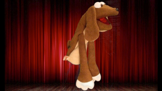 Douglas Dog (12" fleece hand puppet) - PuppetPets
