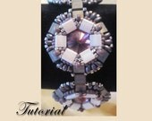 PDF for Purple Crystal and Silver Button Bracelet - beadweaving beaded tila bead jewelry beading pattern tutorial