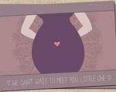 BABY SHOWER Invitation BACK - Heart (5x7) Fully Customizable, Printable Digital File