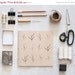 ON SALE Large Notebook, Handmade Print Screen Journal with a Minimalist pattern, Square Recycled Sketchbook