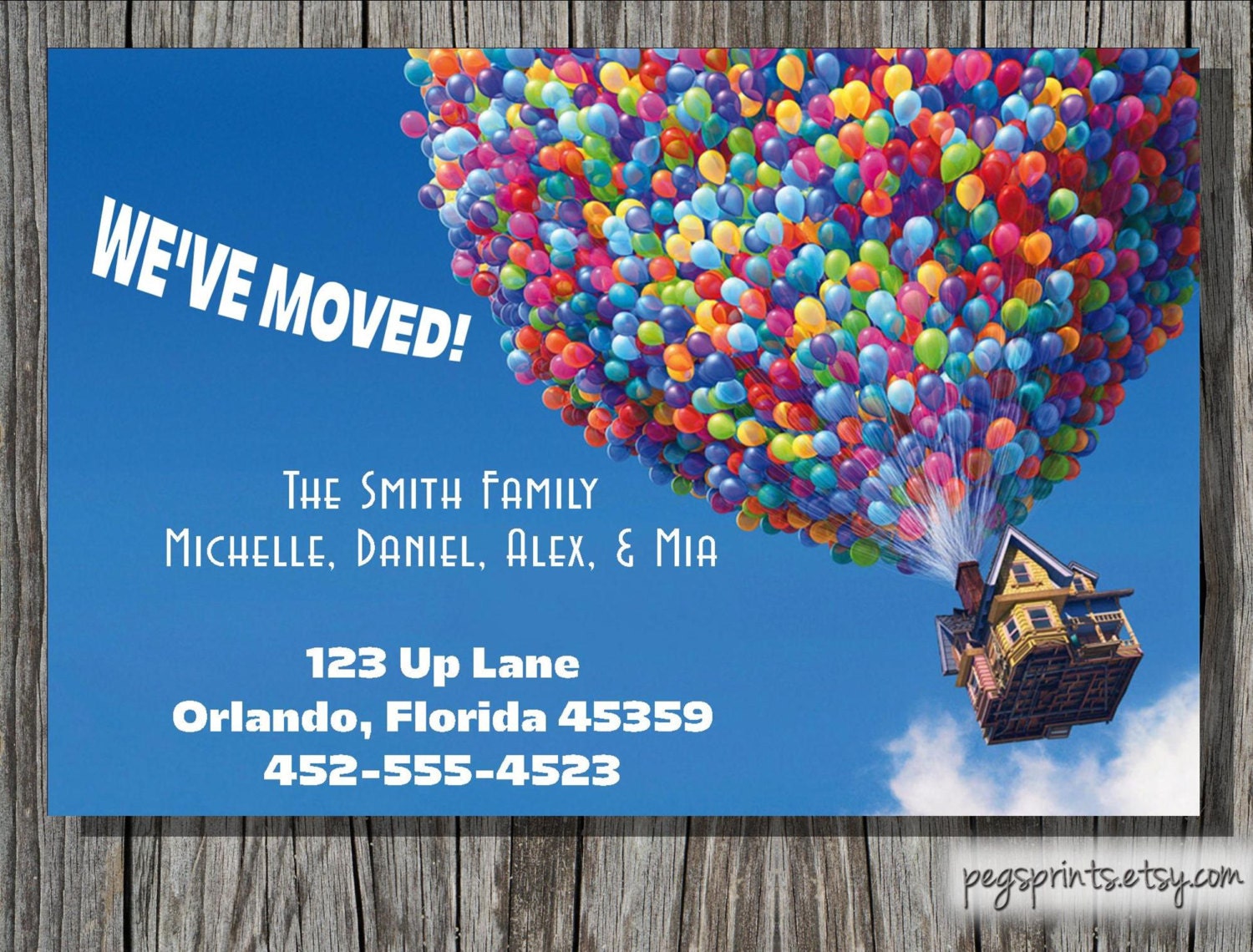Moving Announcement We've Moved Printable Card by PegsPrints