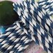 Paper Straws 50 Navy Striped Paper White Drinking Straws Cake Pop Sticks Party Straws-Milk Bottle Straws-Wedding Paper Straws-DIY Flags