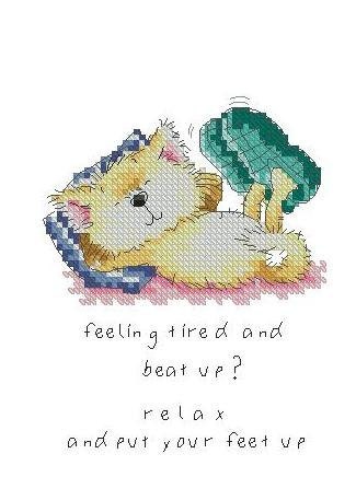 Relax and put your feet up-Cross stitch pattern pdf format - sunshinehomedecor