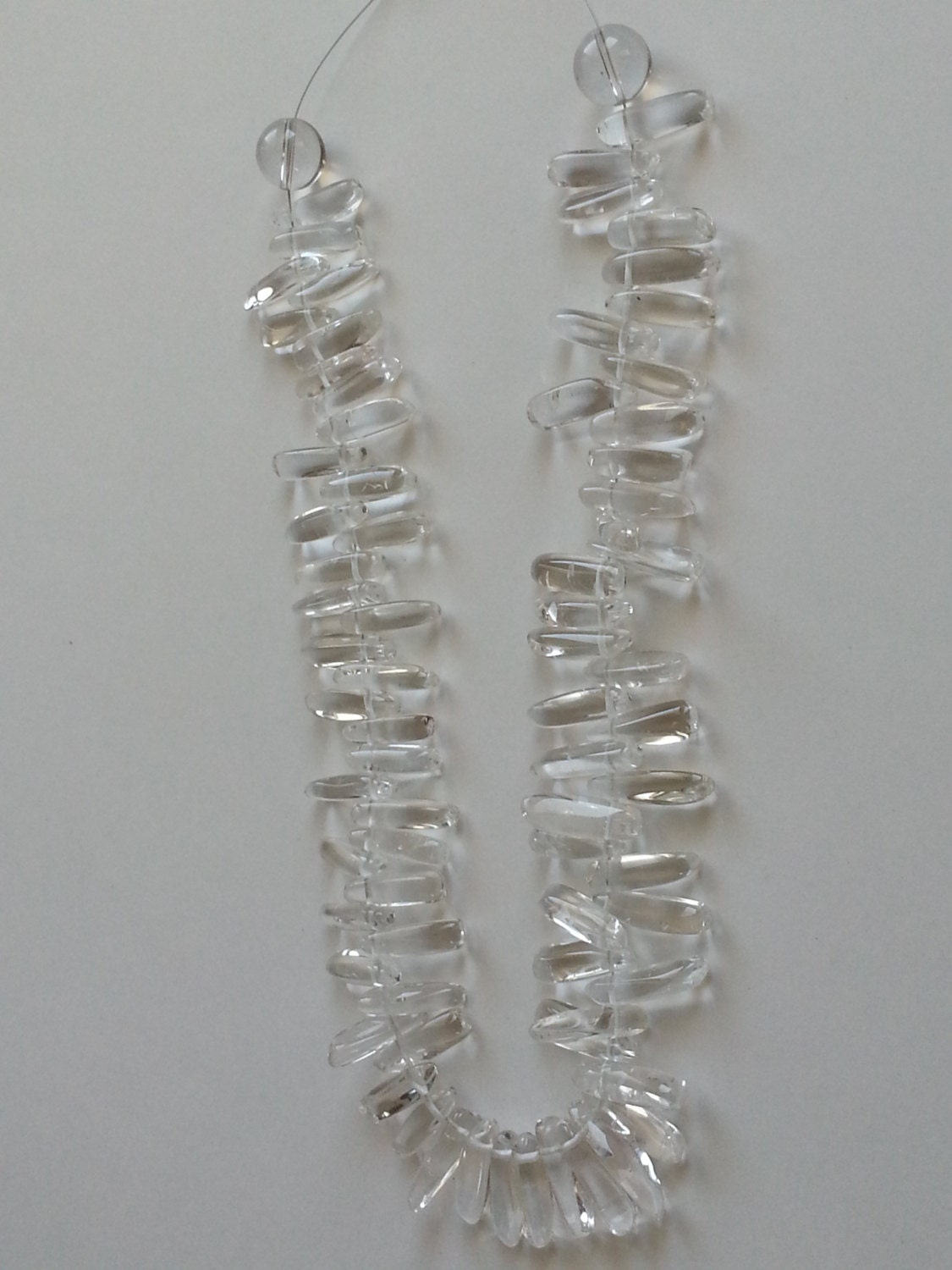 Clear Quartz Necklace, Beaded Necklace, Statement Necklace, Natural Stone Necklace, Women's Jewelry, Gifts for Her