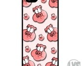 Phone case for Iphone 5 / Iphone 4 4S 4G cover pig cheeky face funny cartoon animal pink print pattern