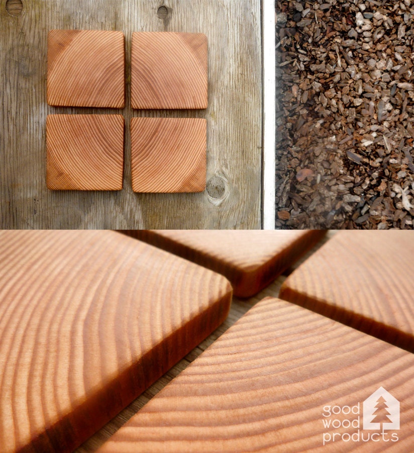Reclaimed Wood - Square Coasters Set of 4