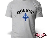Custom Quebec fleur de lys T-Shirt. Gildan Cotton/Poly Blend SouthShore teez S-XL tees FunnyT