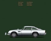 Goldfinger movie print, poster A4 Cars And Films