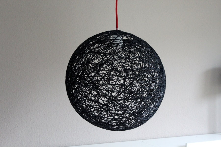 Design FORLA Handmade lamp, lighting, pendant light, hanging lamp, lamp shade 15.75 inches black