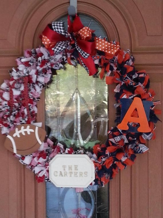 Alabama/ Auburn House Divided Wreath