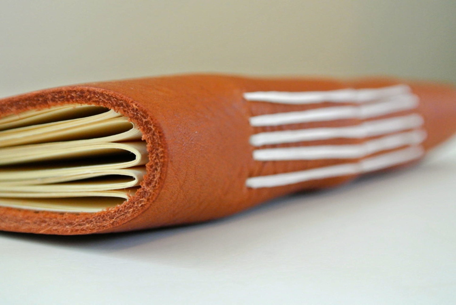 Handmade Rustic Leather Bound Journal - Brown, Mini