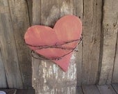 Rustic Barbed wire Heart Wall Hanging