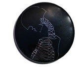 Black Skeleton Pocket Mirror