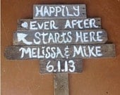 Happily Ever After Starts Here  Customized Sign