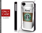 iPhone 4 Case, iPhone 4S Case, Starbucks Coffee Cup, Name, Custom, Personalized Covers, iPhone Case, Case for iPhone - A01D0006