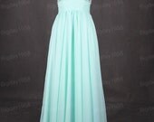 Light Green Chiffon Prom Dresses
