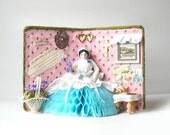 Mixed Media Diorama - Colonial Lady - Ship Captian - Recycled Assemblage - Maritime Decoration