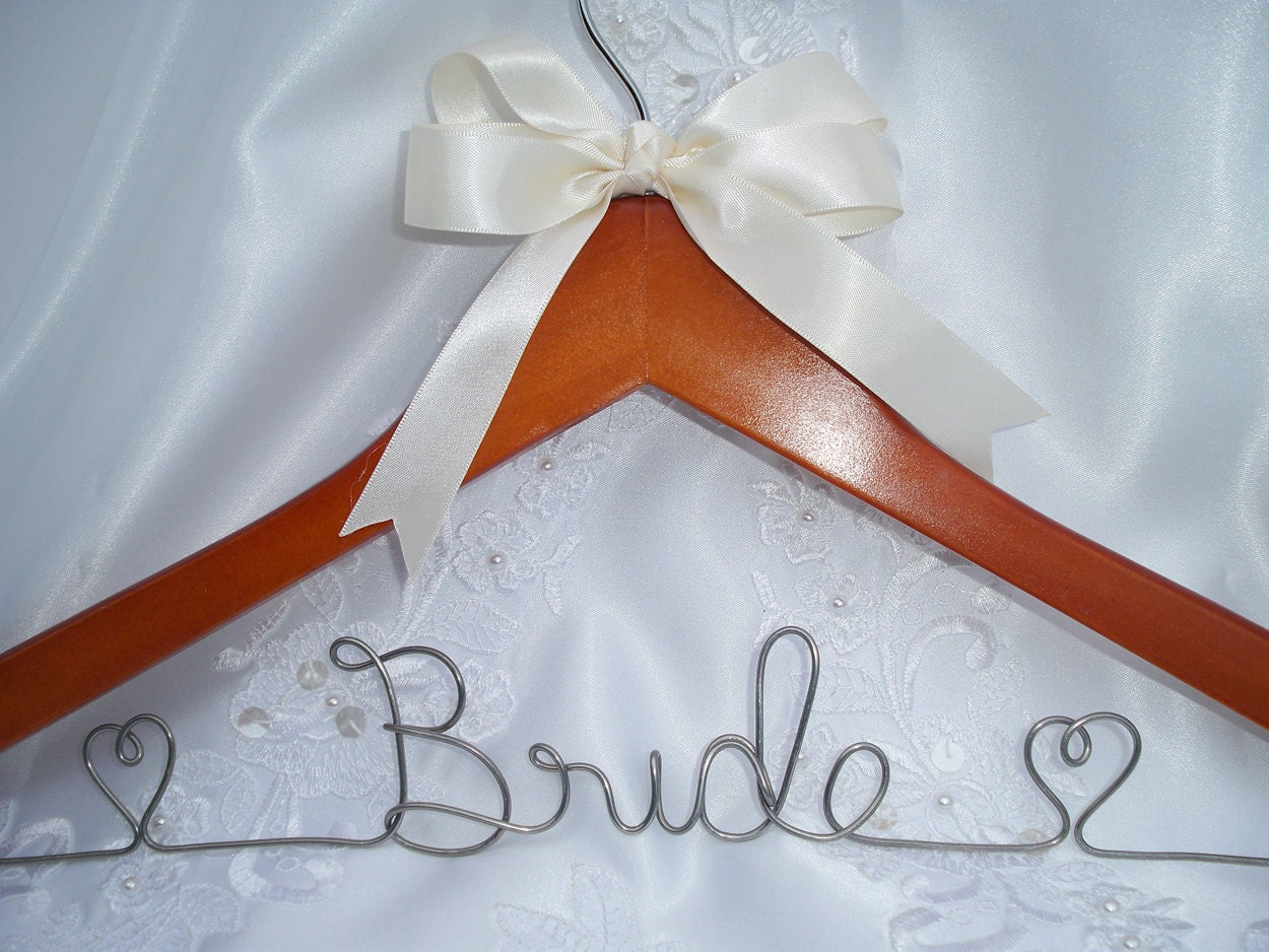 Personalized BRIDAL hanger wedding dress hanger bride gift bridesmaid gift dress hanger photo prop