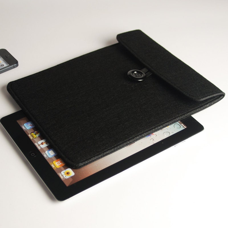 Travel Accessories, kindle bag, For iPad Case, iPad Sleeve, iPad Bag with button Strap , Custom Made for iPad 2 3 4 New iPad-K106M44
