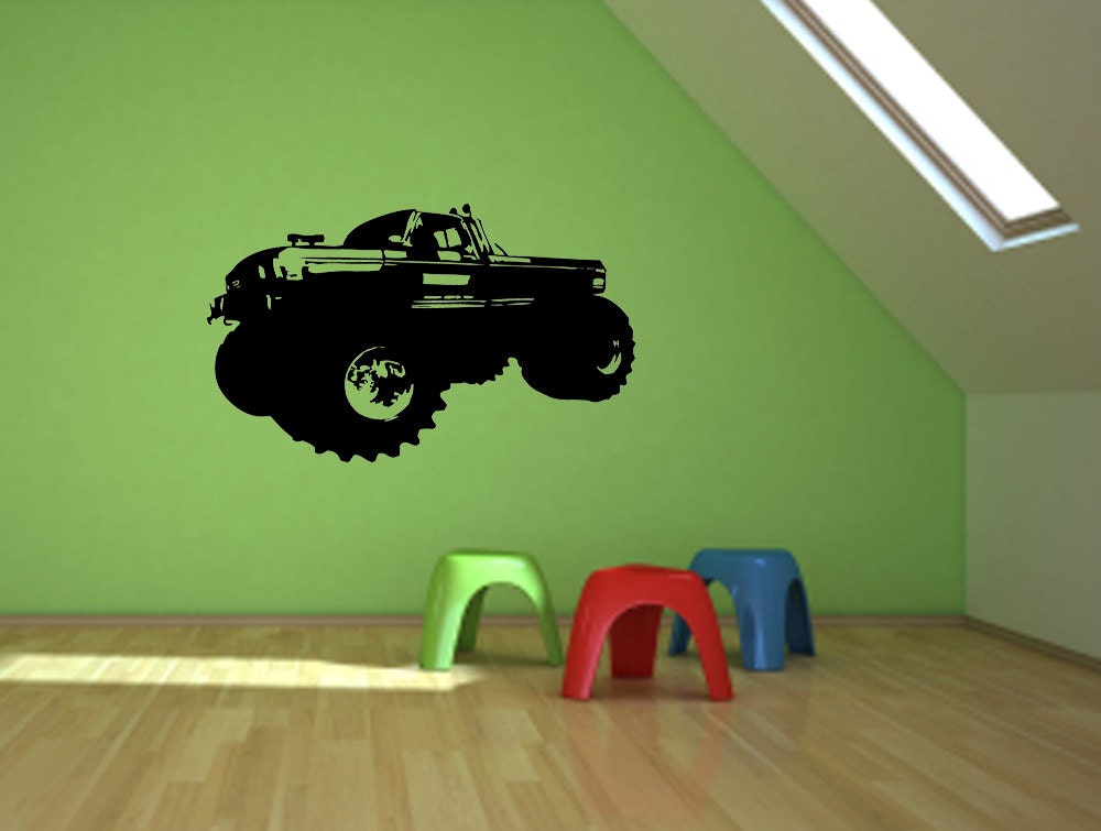 Monster Truck for Kids Room - Decal, Sticker, Vinyl, Wall, Home - Multi-colors to chose from