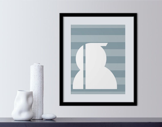 G Abstract Letter Art Print - 8x10, letter, stripes, nursery art, typography, modern art, home decor, initials, monogram, wedding gift