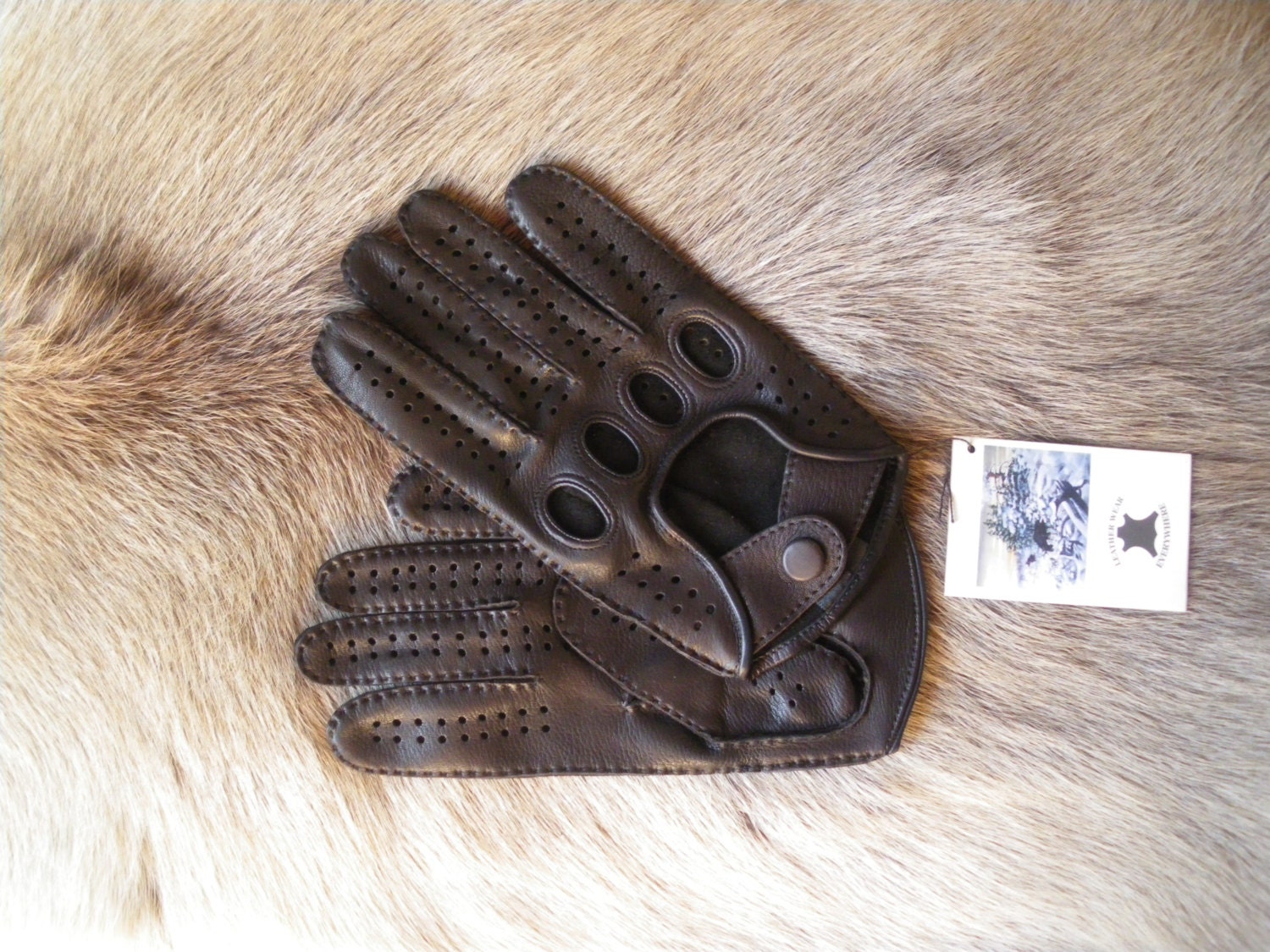 men's driving leather gloves