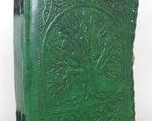 Leather Journal Beautiful Mermaid Emboss Pure Genuine Leather Bound Blank Diary/Journal/Notebook with Lock Gift