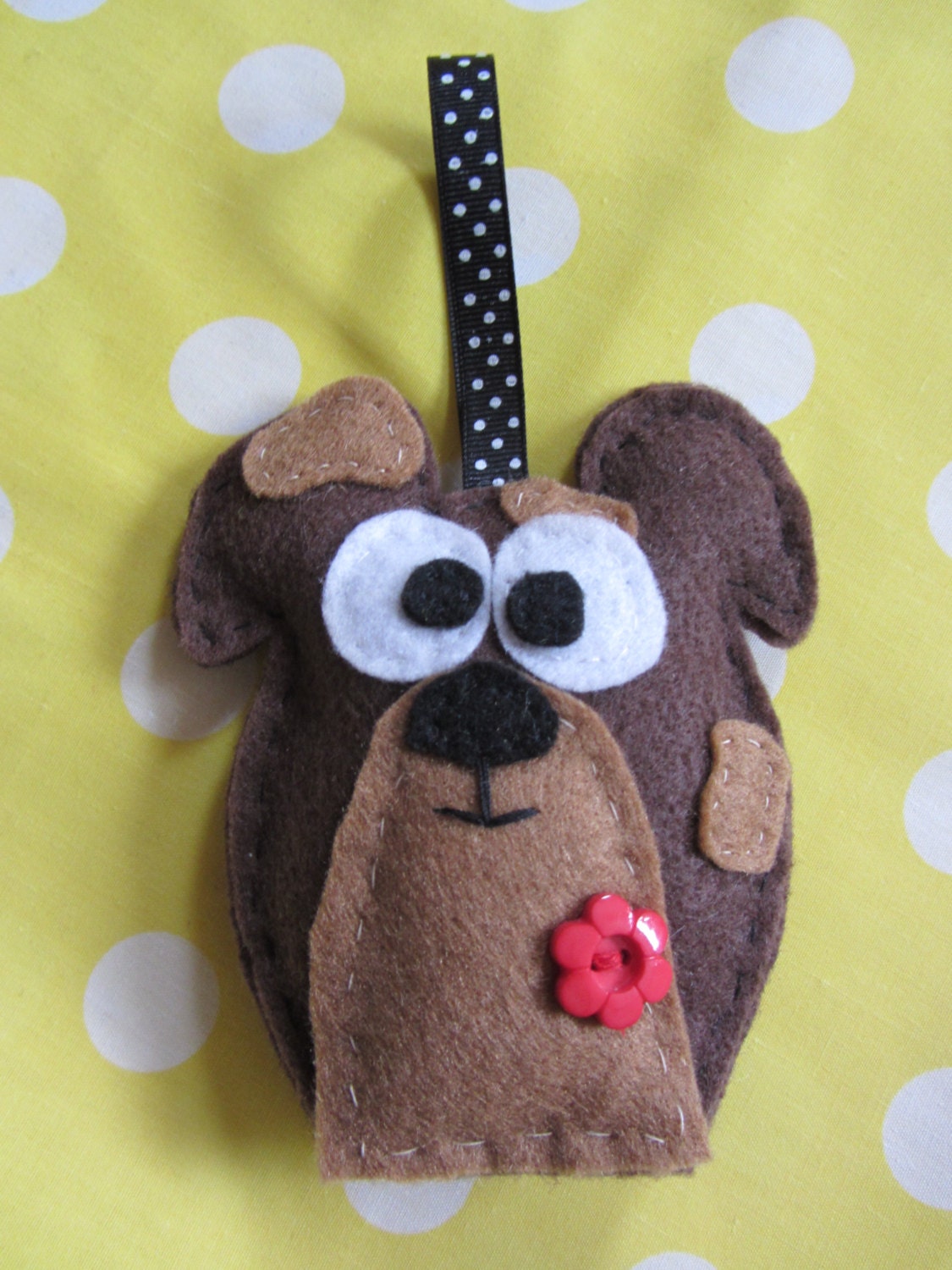 Hanging Felt Dog