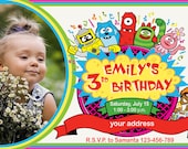 yo gabba gabba birthday invitation - I can write any text any font