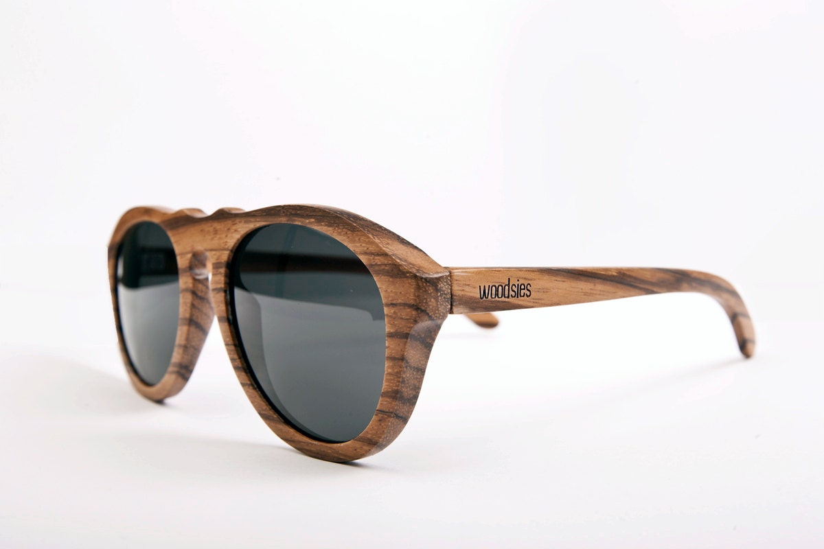 Handcrafted Wooden Sunglasses - Riley - woodsiesWoodEyewear