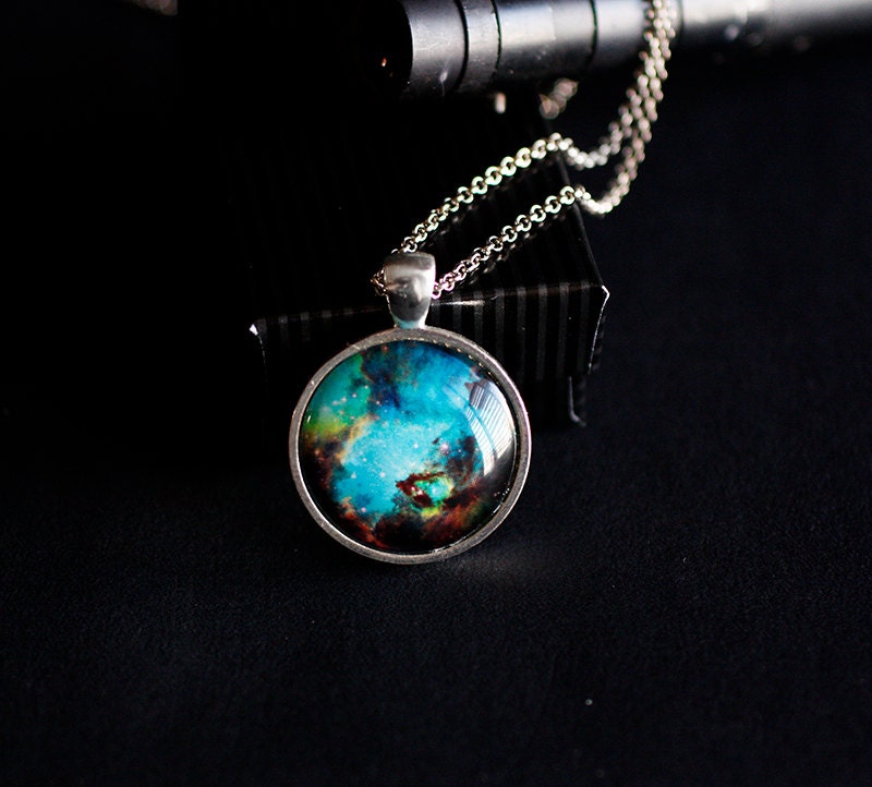 Galaxy cabochon pendant