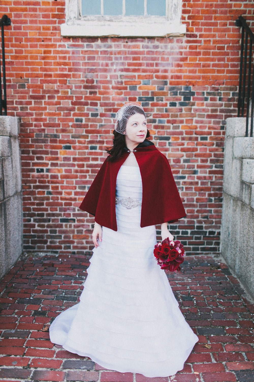 Hooded Capelet custom color bridal capelet