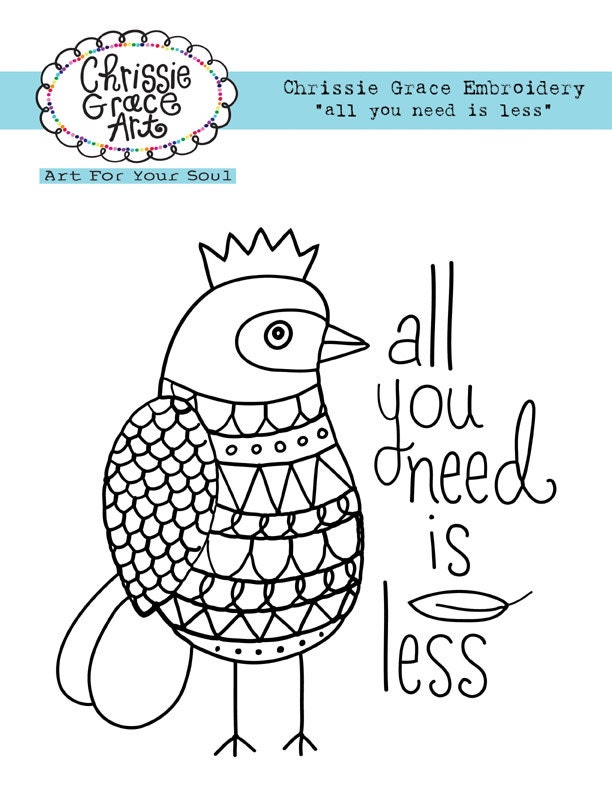 PDF Embroidery: All you need is less (bird)