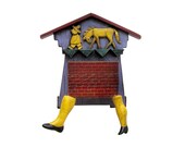 To Market, To Market - ASSEMBLAGE - Mixed Media Wall Scuplture by Suzanna Scott