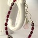 Stackable Garnet Bracelet - January Birthstone Bracelet, Sterling Silver, Pink Chalcedony Charm
