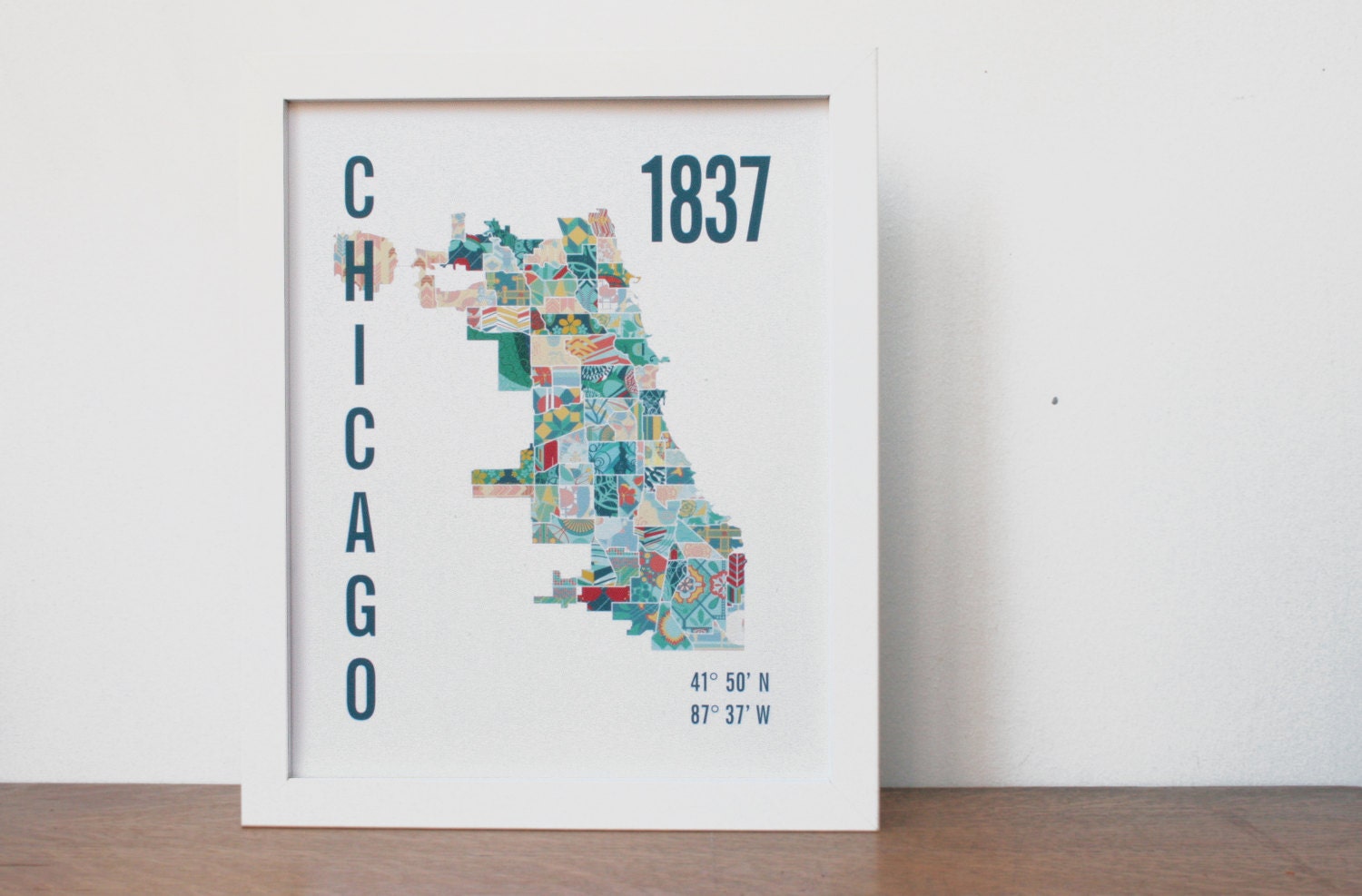 Chicago Neighborhood Map print