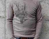 Treehouse on Gray long sleeve thermal